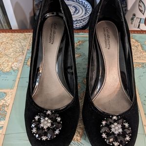 Black Velvet Croft & Barrow Sparkle Heel - 8